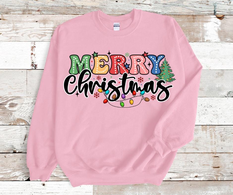 Merry Christmas Dot Design- Cute Christmas DTF Transfer Prints- Ready To Press