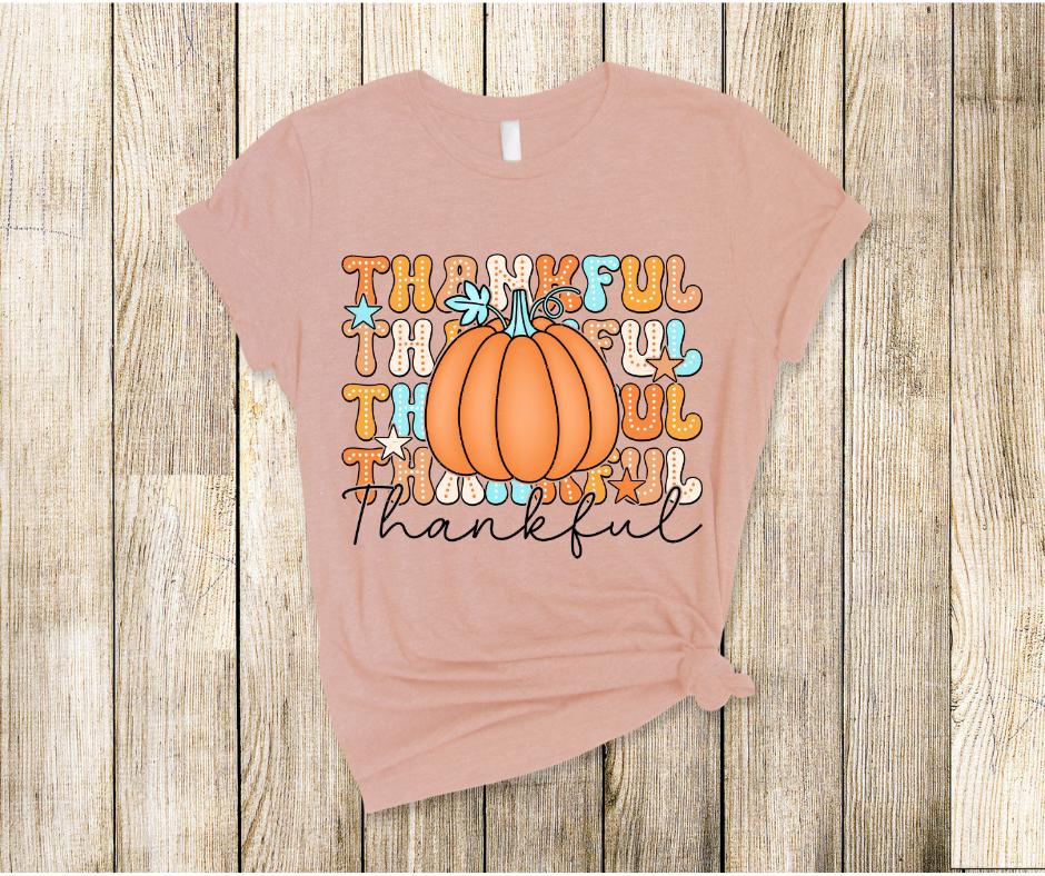 Thankful Thankful Thankful Dot-DTF Transfer Print- Ready To Press