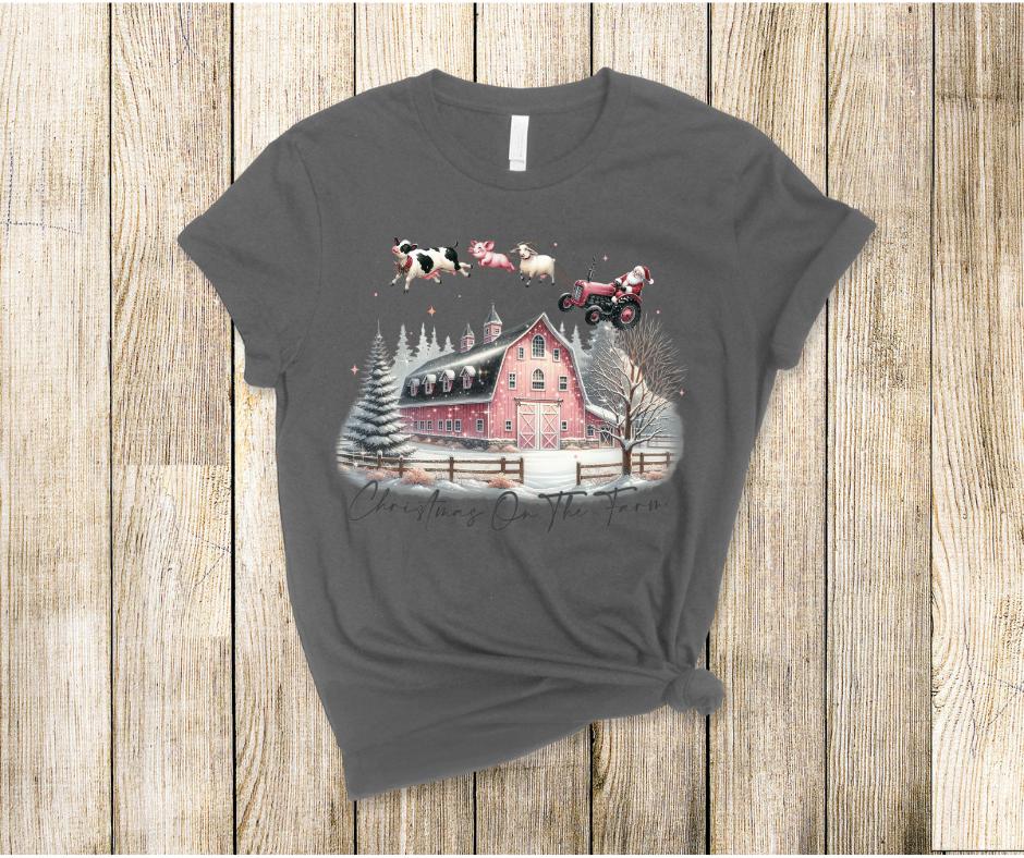 Christmas Night On The Farm- Country Christmas DTF Transfer Print- Ready To Press