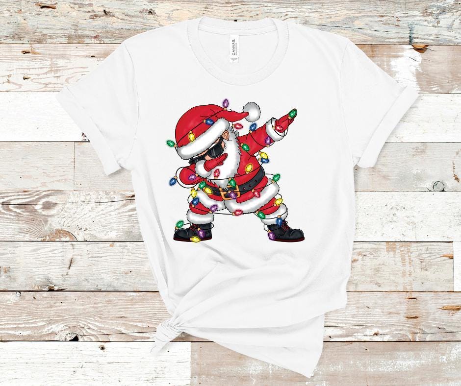 Dabbing Santa- Cool Dancing Santa- Christmas DTF Transfer Prints- Ready To Press