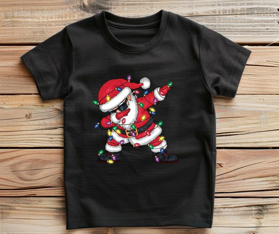 Dabbing Santa- Cool Dancing Santa- Christmas DTF Transfer Prints- Ready To Press