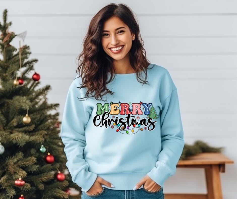 Merry Christmas Dot Design- Cute Christmas DTF Transfer Prints- Ready To Press