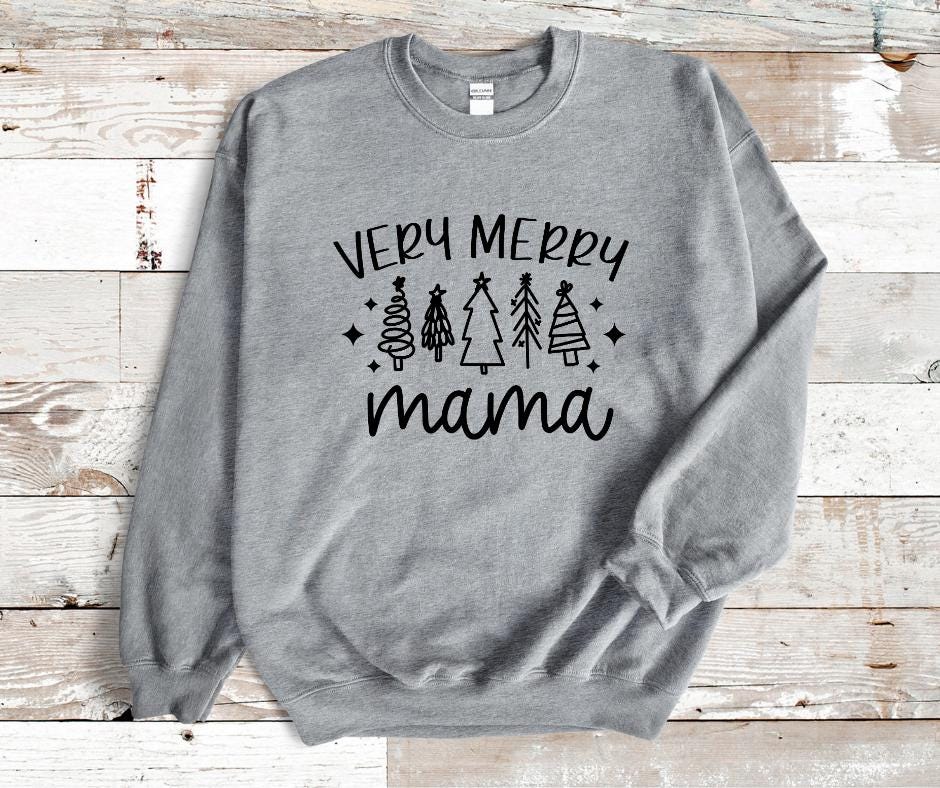 Very Merry Mama- Christmas DTF Transfer Print- Ready To Press