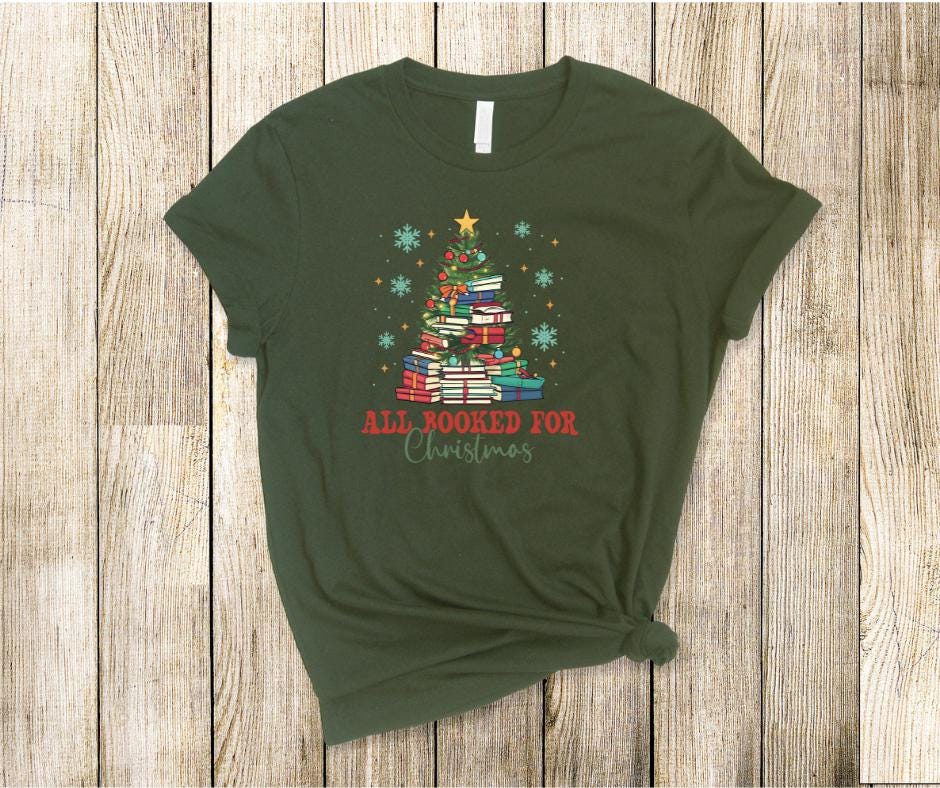 All Booked For Christmas- Christmas DTF Transfer Prints- Ready To Press