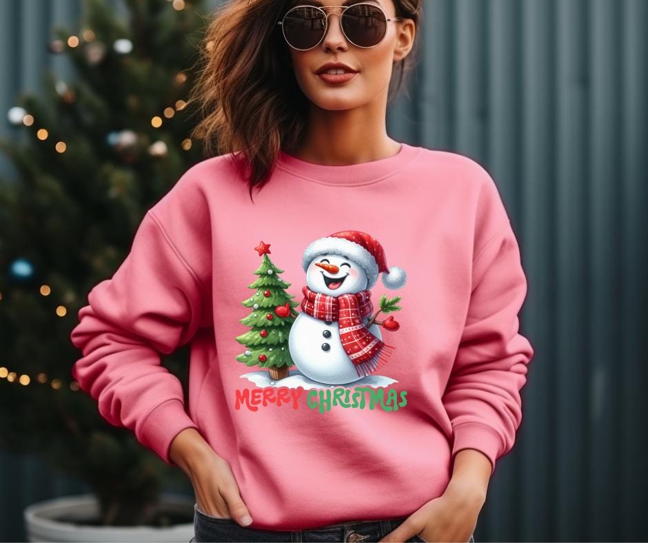 Merry Christmas Snowman- Snowman DTF Transfer Prints- Ready To Press