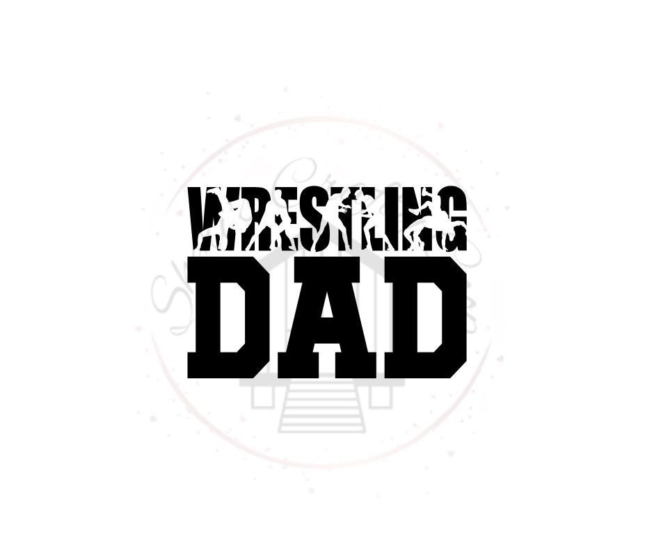 Wrestling Dad Silhouette- Sports DTF Transfer Prints- Ready To Press