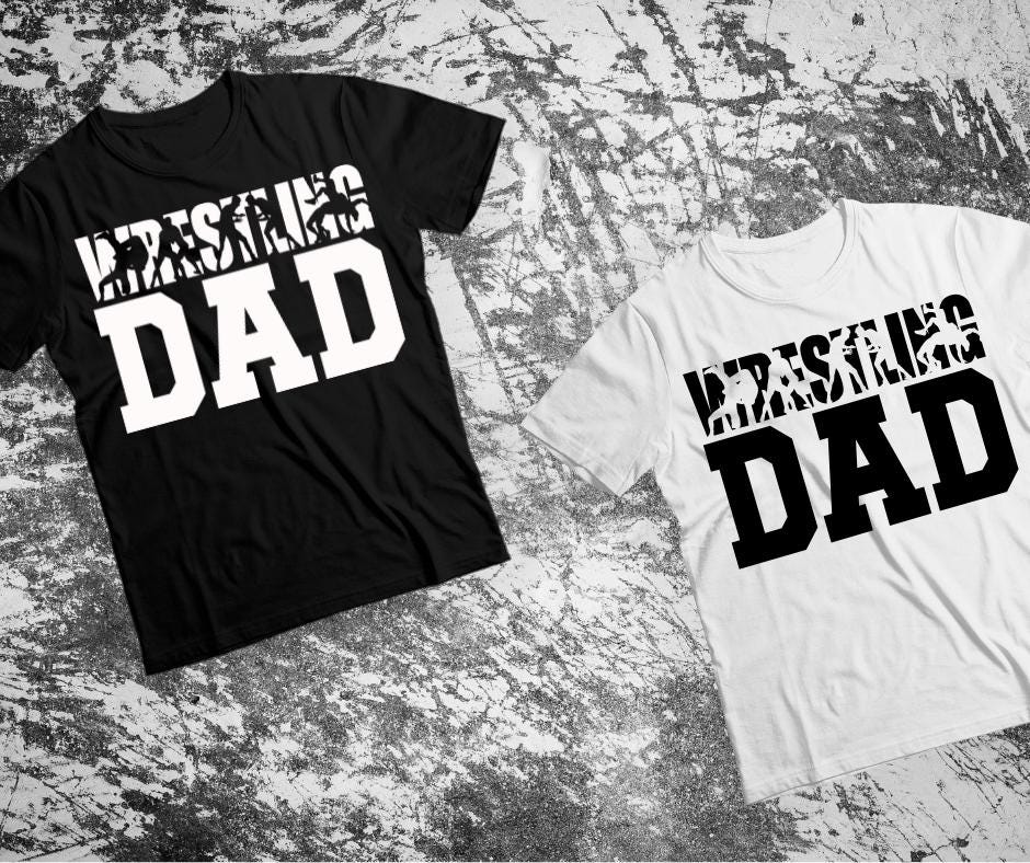 Wrestling Dad Silhouette- Sports DTF Transfer Prints- Ready To Press
