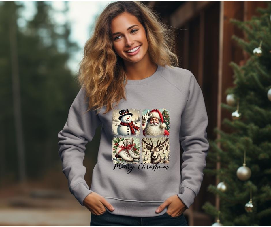 Vintage Merry Christmas- Christmas DTF Tranfser Prints- Ready To Press