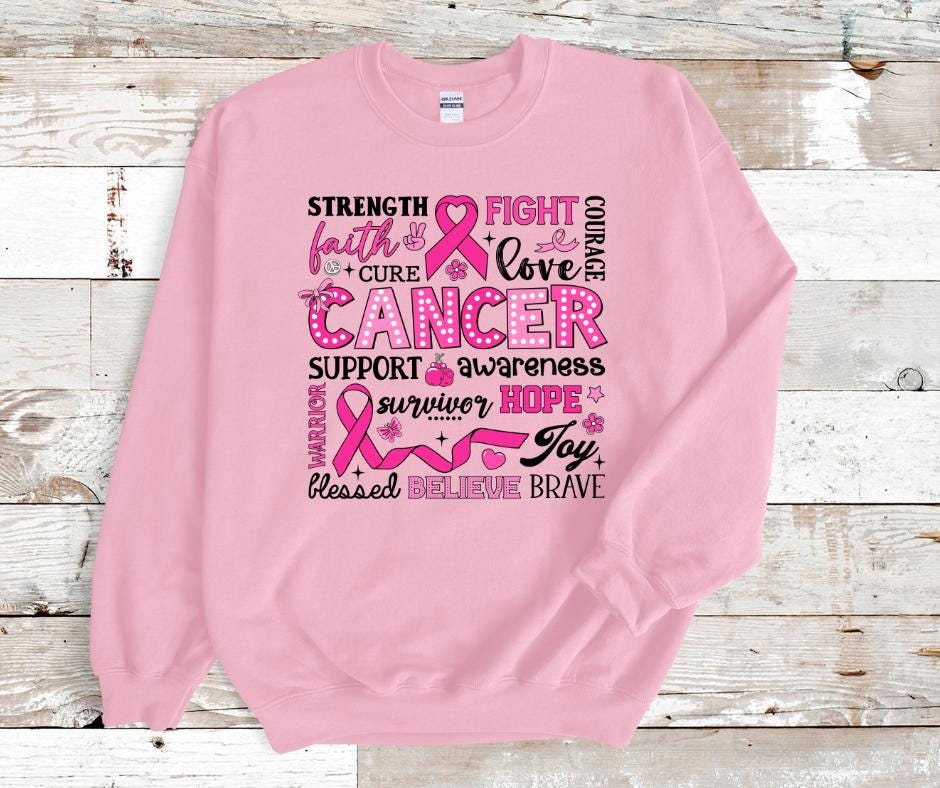 Strenght/Hope/Breast Cancer Awareness- DTF Transfer Print- Ready To Press
