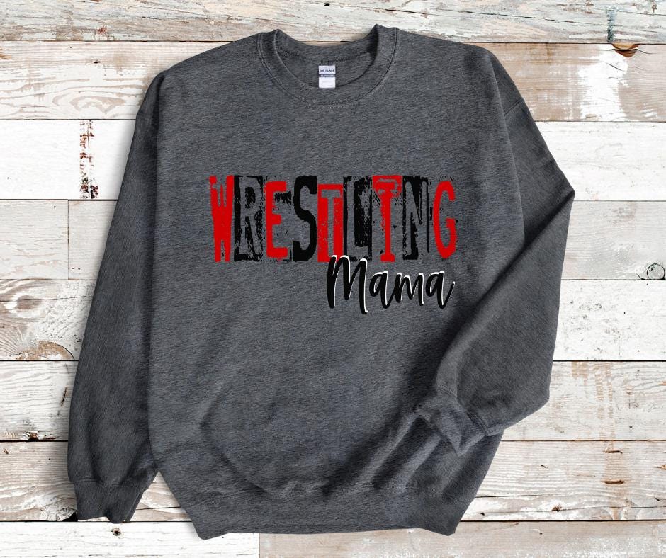 Grunge Wrestling Mama- Sports DTF Transnfer Prints- Ready To Press