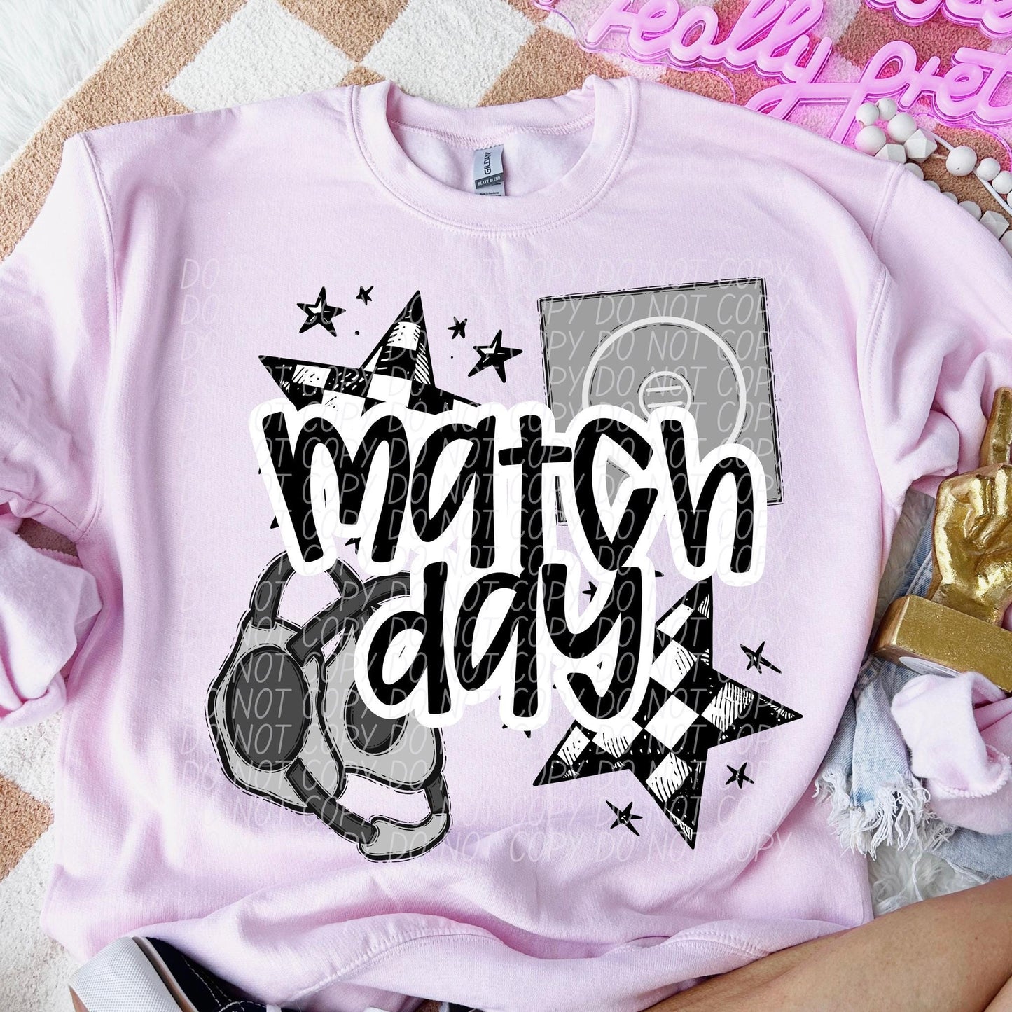 Match Day- Wrestling Match- DTF Transfer Print- Ready To Press