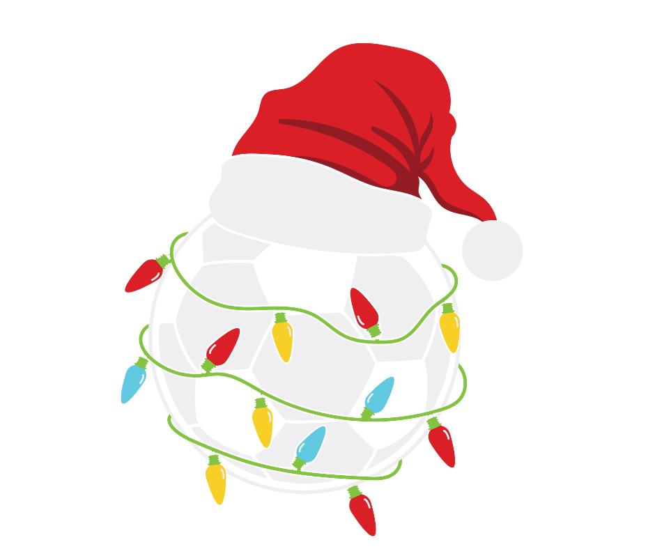 Christmas Soccerball DTF Transfer Print(only) Ready To Press