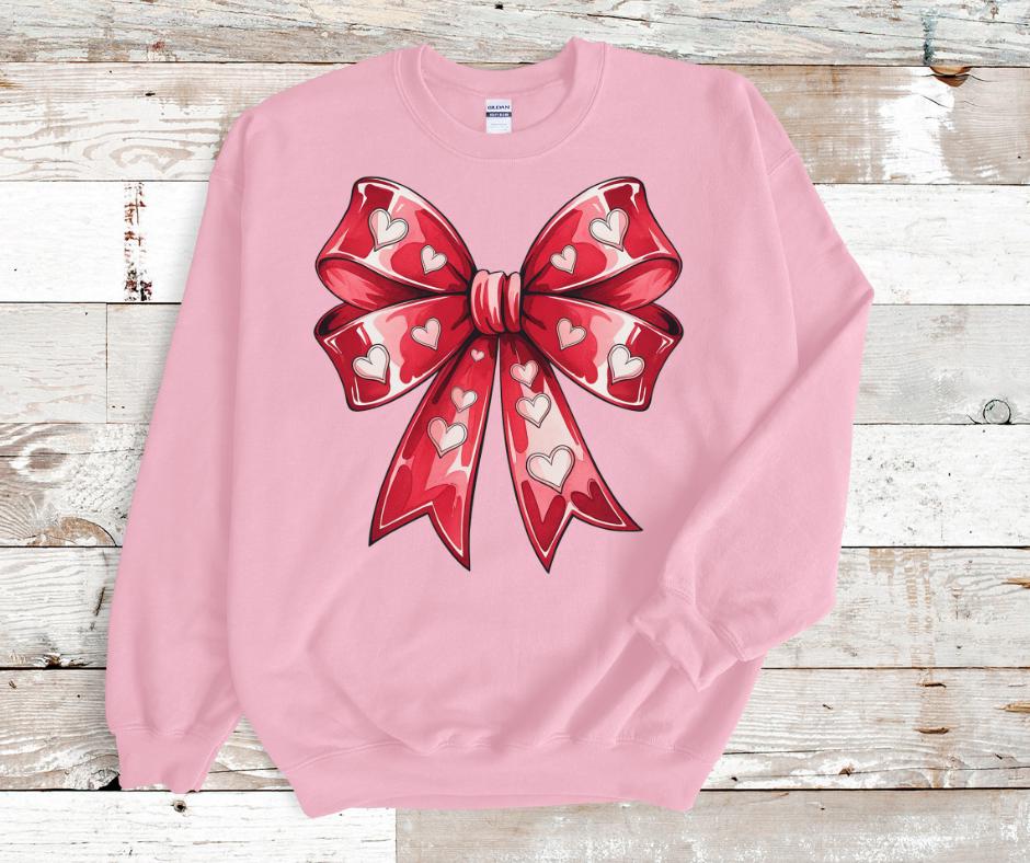 Red Coquette With Hearts- Valentines Day Transfer Prints- Ready To Press