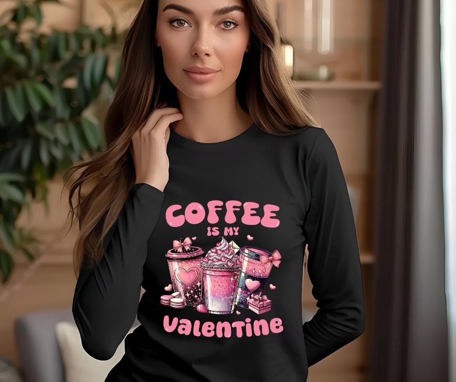 Coffee Is My Valentine- Coffee Tumblers- Valentines Day DTF Transfer Prints- Ready To Press