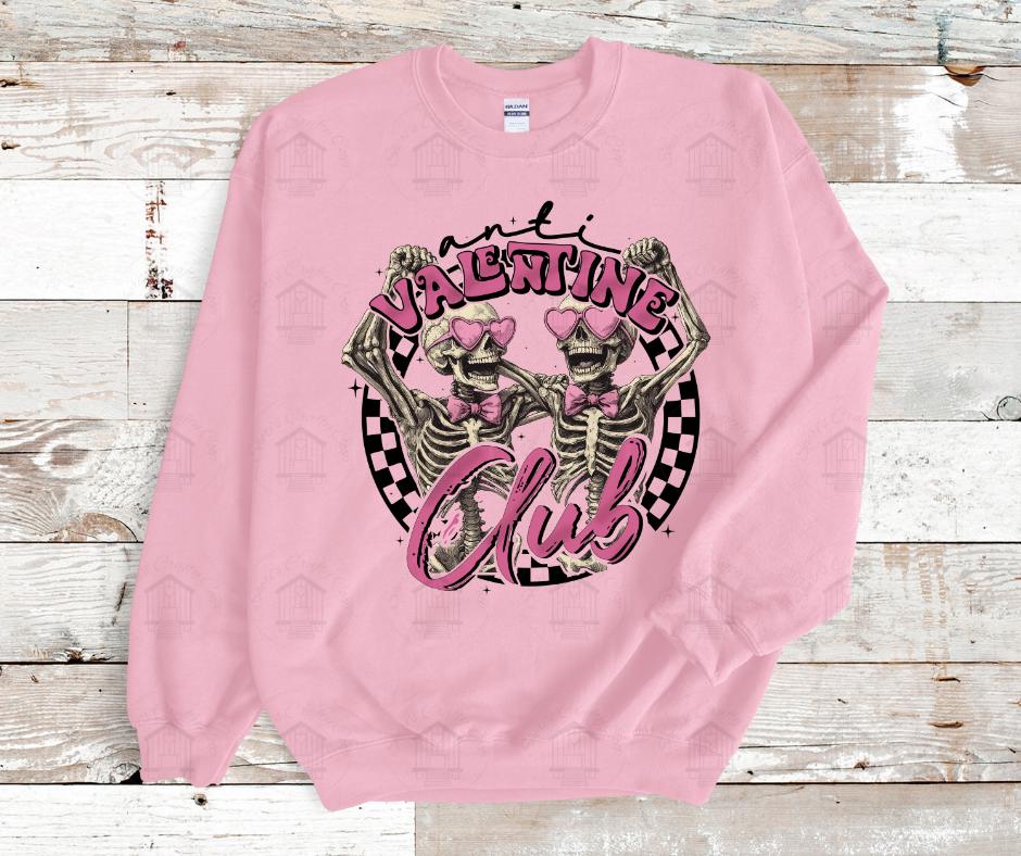 Anti Valentine Club- Valentines Day DTF Tranfer Prints- Ready To Press