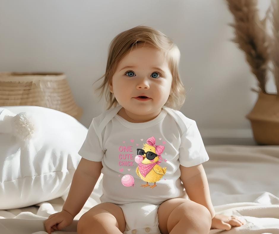 One Cute Chick- Little Chick DTF Transfer Print- Ready To Press