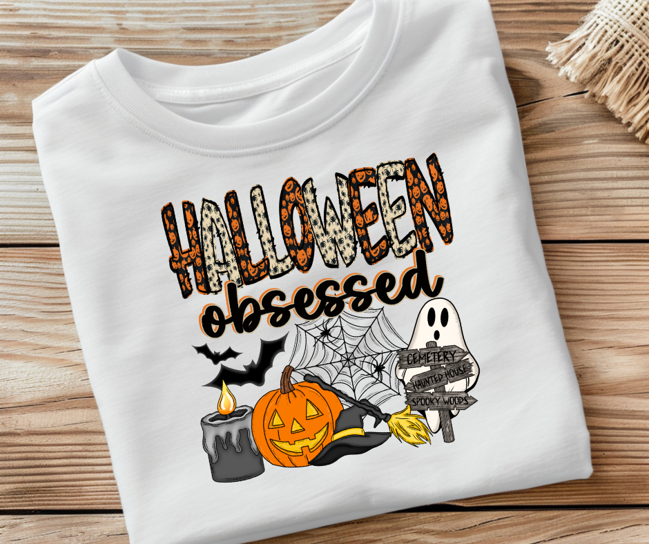 Halloween Obessed- DTF Transfer Print Ready To Press