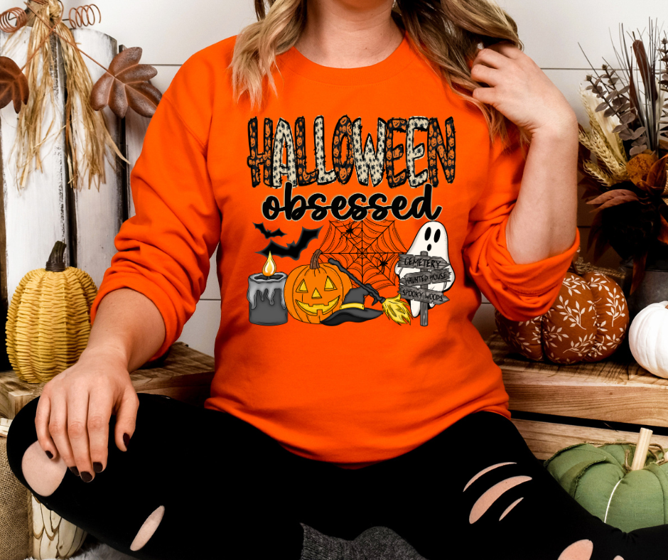 Halloween Obessed- DTF Transfer Print Ready To Press