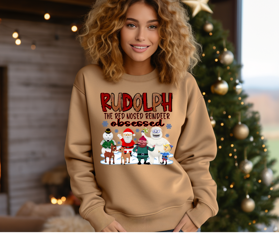 Rudolph Obsessed- DTF Transfer Print Ready To Press