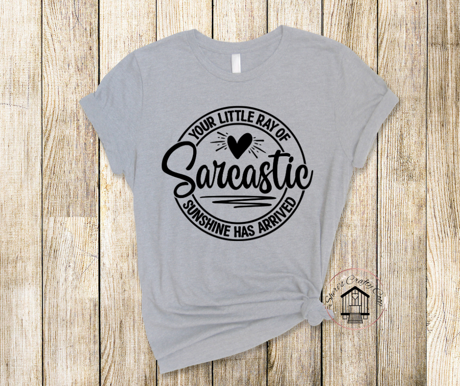 Your Little Ray Of Sarcastic Sunshine Has Arrived  DTF Transfer Print(Only) Ready To Press