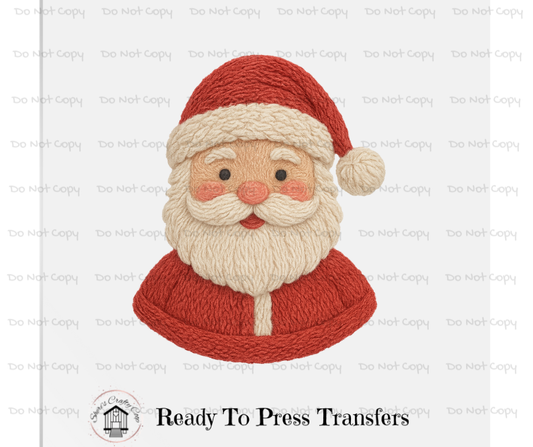 Santa-Faux Yarn-DTF Transfer Print(Only) Ready To Press