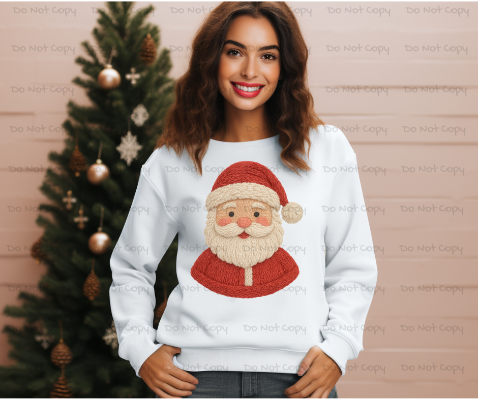 Santa-Faux Yarn-DTF Transfer Print(Only) Ready To Press