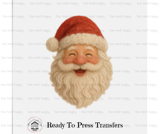 Jolly ST. Nick-Faux Yarn-DTF Transfer Print(Only) Ready To Press