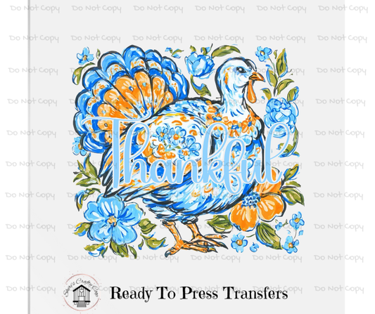 Thankful Thanksgiving -DTF Transfer Print(Only) Ready To Press