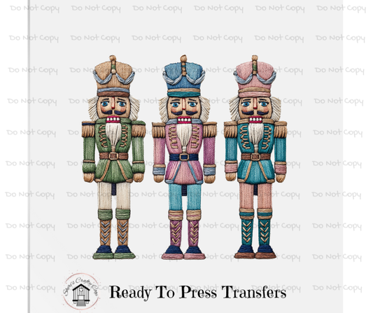 Nutcrackers -Faux Yarn-DTF Transfer Print(Only) Ready To Press