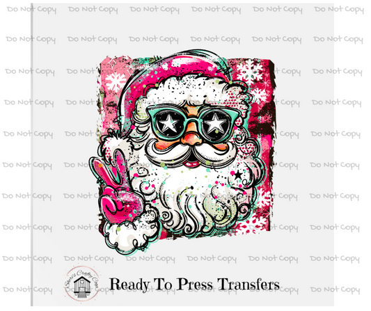 Santa Doodle DTF Transfer Print(Only) Ready To Press