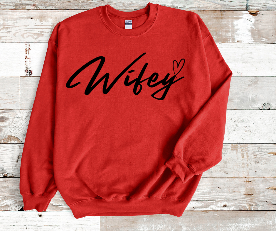 Wifey With Heart  DTF Transfer Print Ready To Press