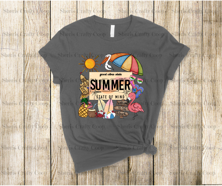 Good Vibes Summer- DTF Transfer Print- Ready To Press