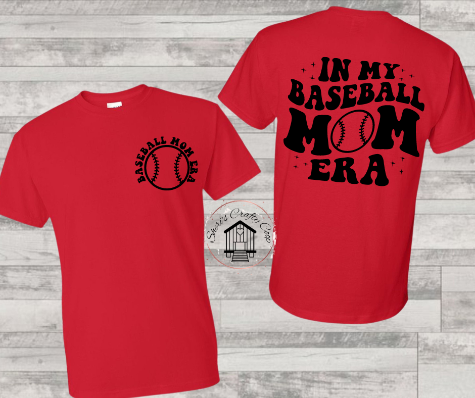 In My Baseball Mom Era DTF Transfer Print Ready To Press