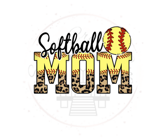 Softball Mom DTF Transfer Print Ready To Press