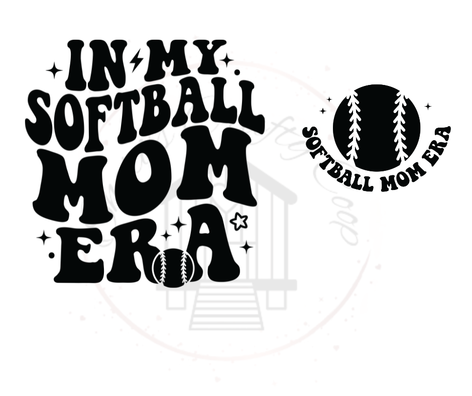 In My Softball Mom Era DTF Transfer Print Ready To Press