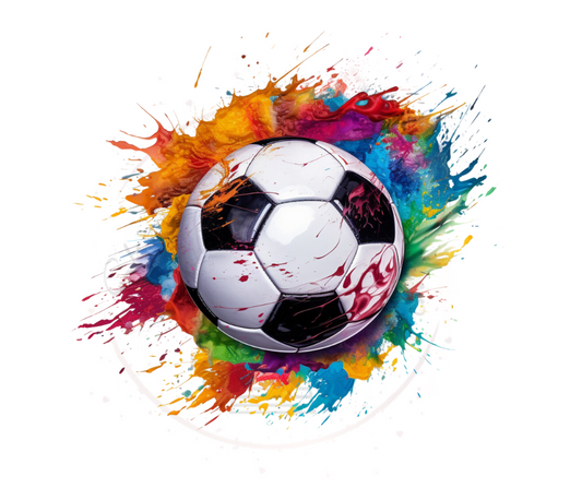 Colorful Graffiti Soccer Ball   DTF Transfer Print(Only) Ready To Press