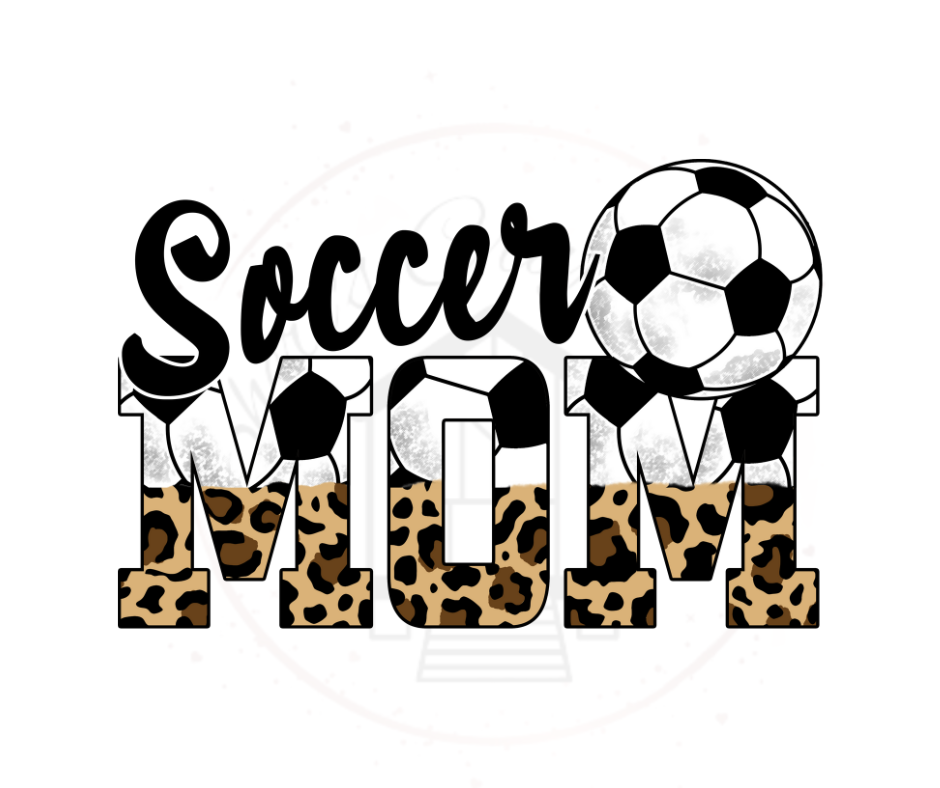 Soccer Mom Lepoard Print  DTF Transfer Print(Only) Ready To Press