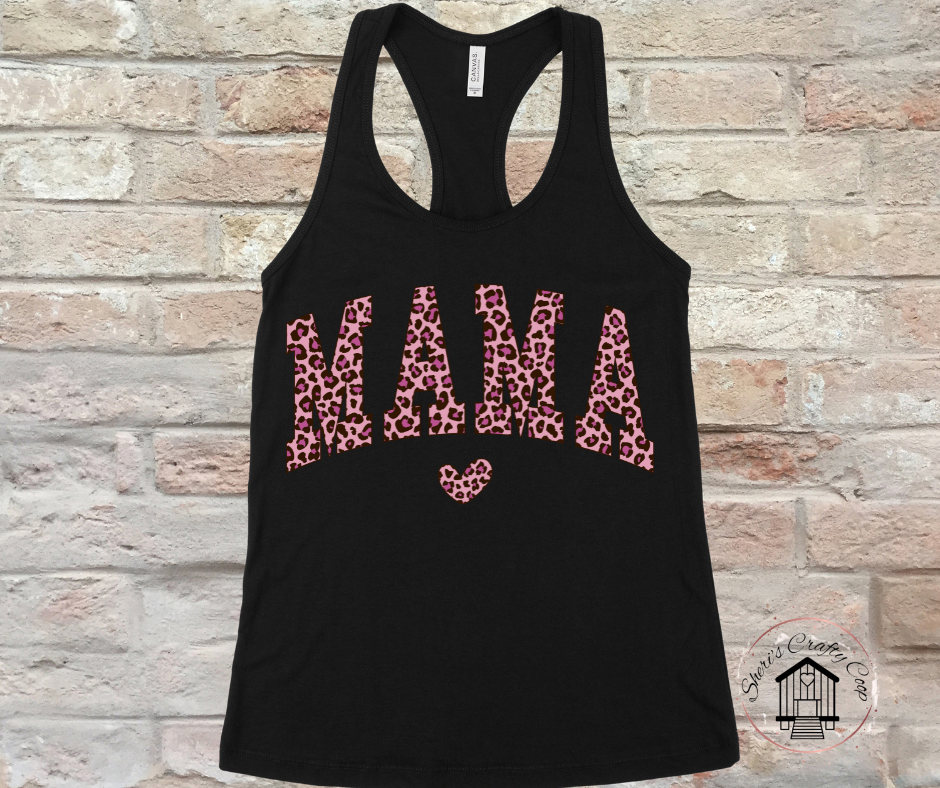 Mama Pink Leopard Print DTF Transfer Print Ready To Press