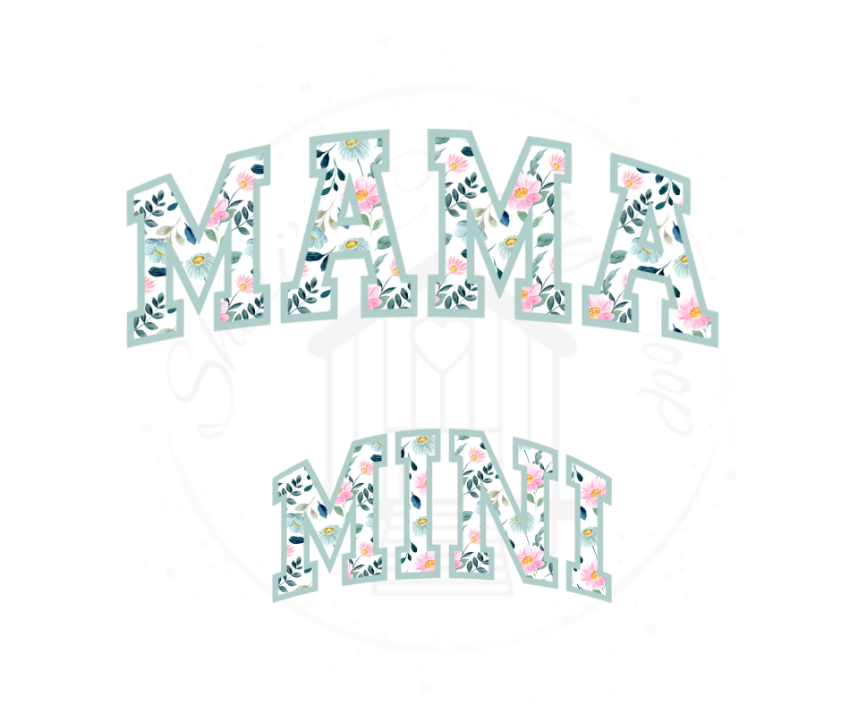 Spring Floral Mama And Mini DTF Transfer Print(Only) Ready To Press