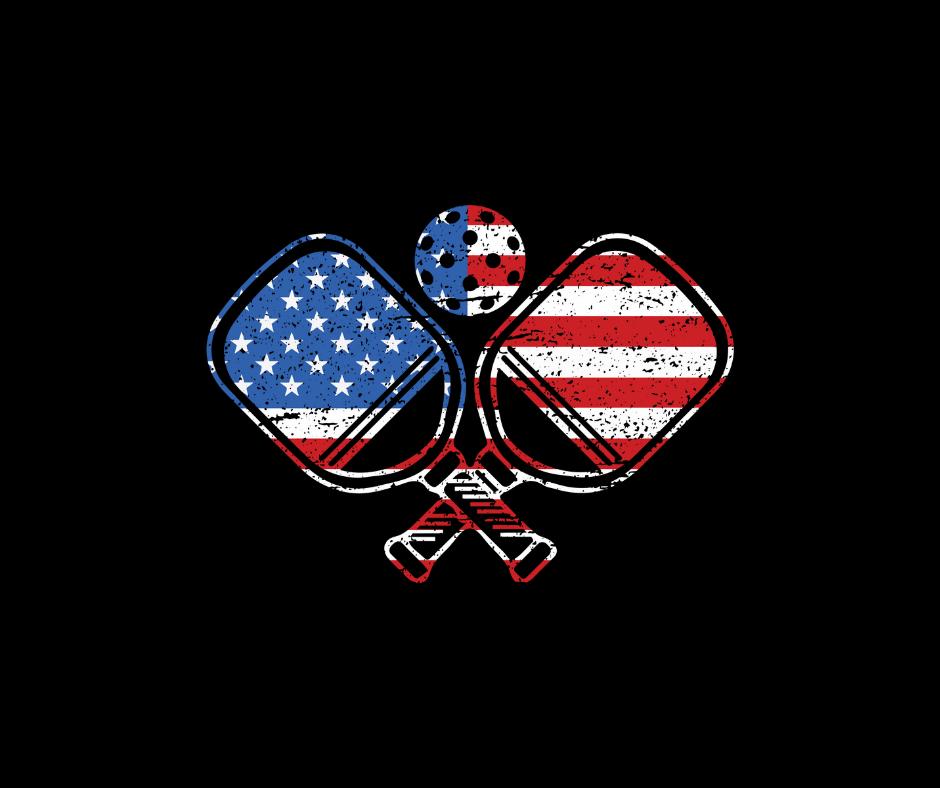 Pickleball Patriotic DTF Transfer Print(Only) Ready To Press