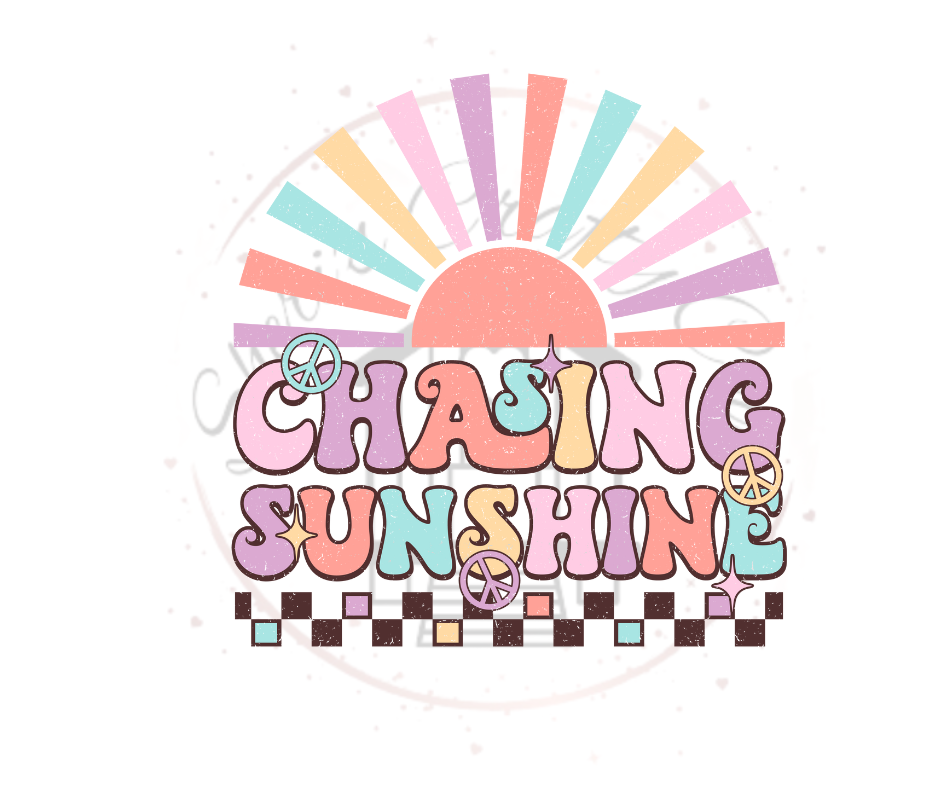 Retro Chasing Sunshine Summer DTF Transfer Print(Only) Ready To Press