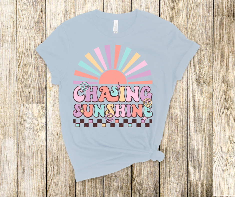 Retro Chasing Sunshine Summer DTF Transfer Print(Only) Ready To Press