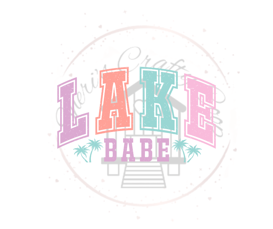 Retro Lake Babe Summer DTF Transfer Print(Only) Ready To Press