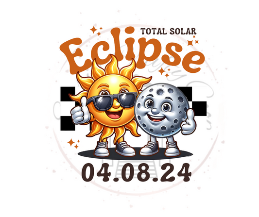 Total Solar Eclipse 2024 DTF Transfer Print(Only) Ready To Press