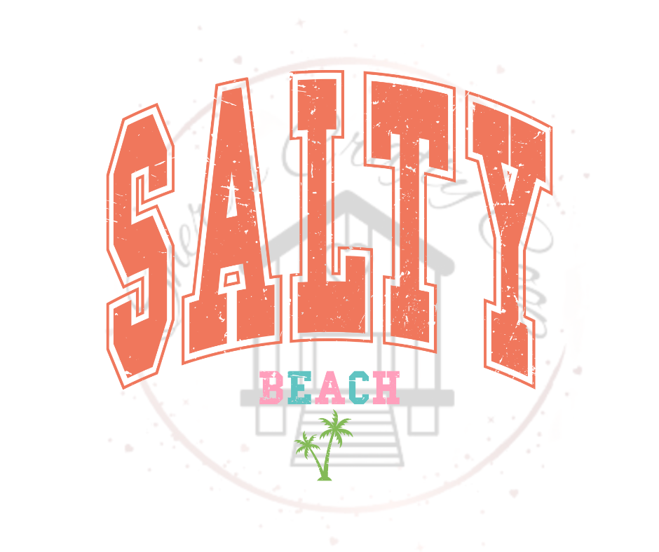 Salty Beach Summer DTF Transfer Print(Only) Ready To Press