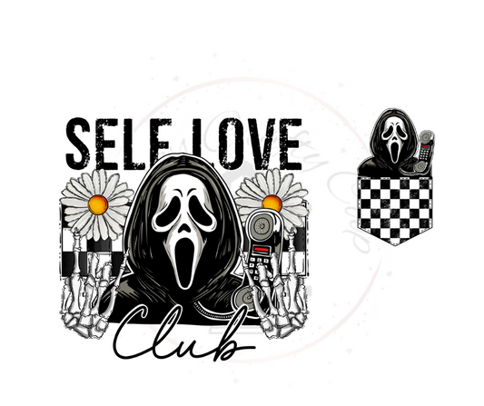 Self Love Club Ghostface DTF Transfer Print Ready To Press