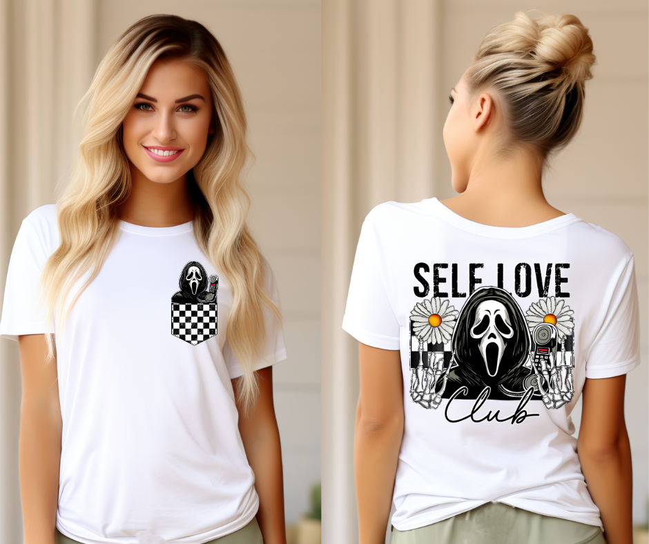 Self Love Club Ghostface DTF Transfer Print Ready To Press