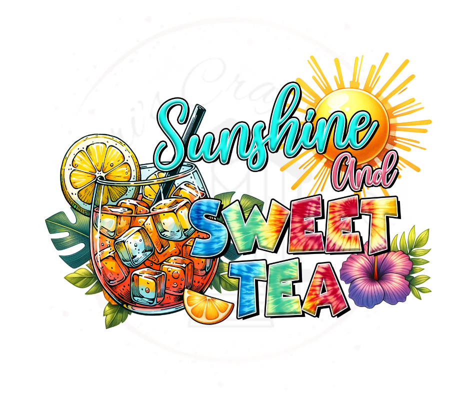 Sunshine And Sweet Tea Summer DTF Transfer Print(Only) Ready To Press