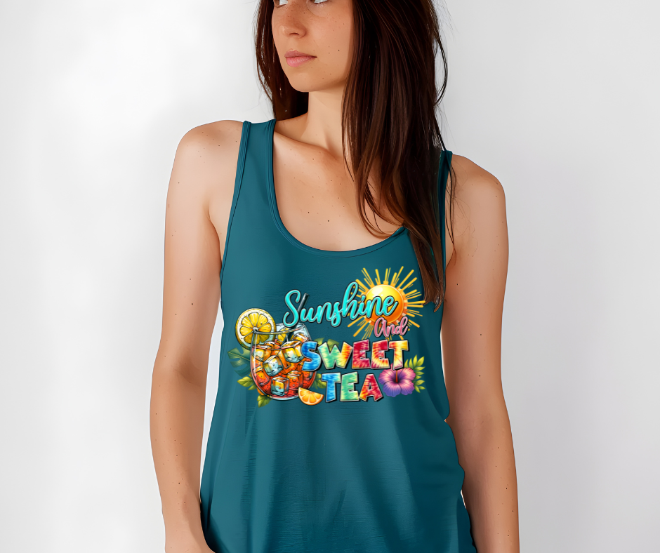 Sunshine And Sweet Tea Summer DTF Transfer Print(Only) Ready To Press