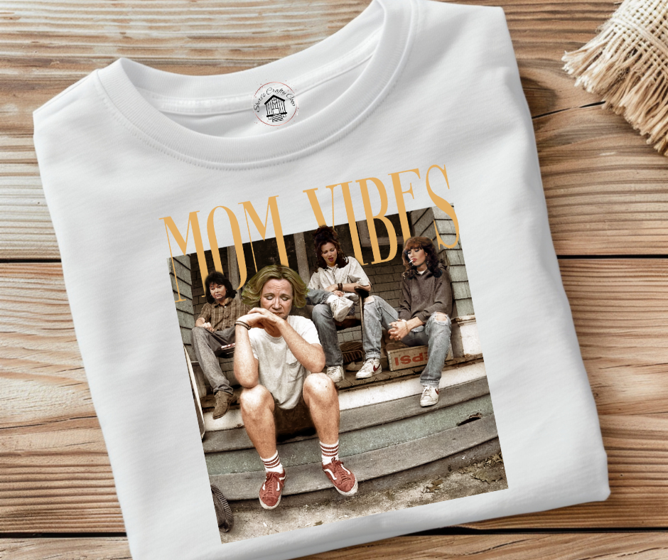 Mom Vibes Vintage   DTF Transfer Print(Only) Ready To Press